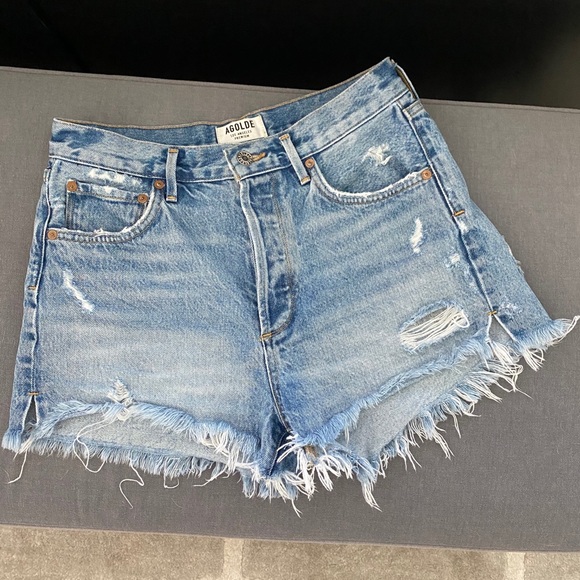 Agolde Pants - AGOLDE JADEN HIGH-RISE CUTOFF SHORTS 27 SWAPMEET